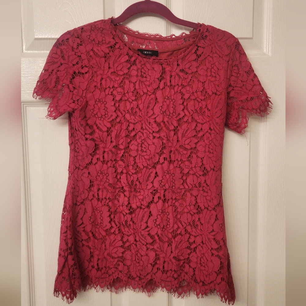 Magenta Lace Blouse